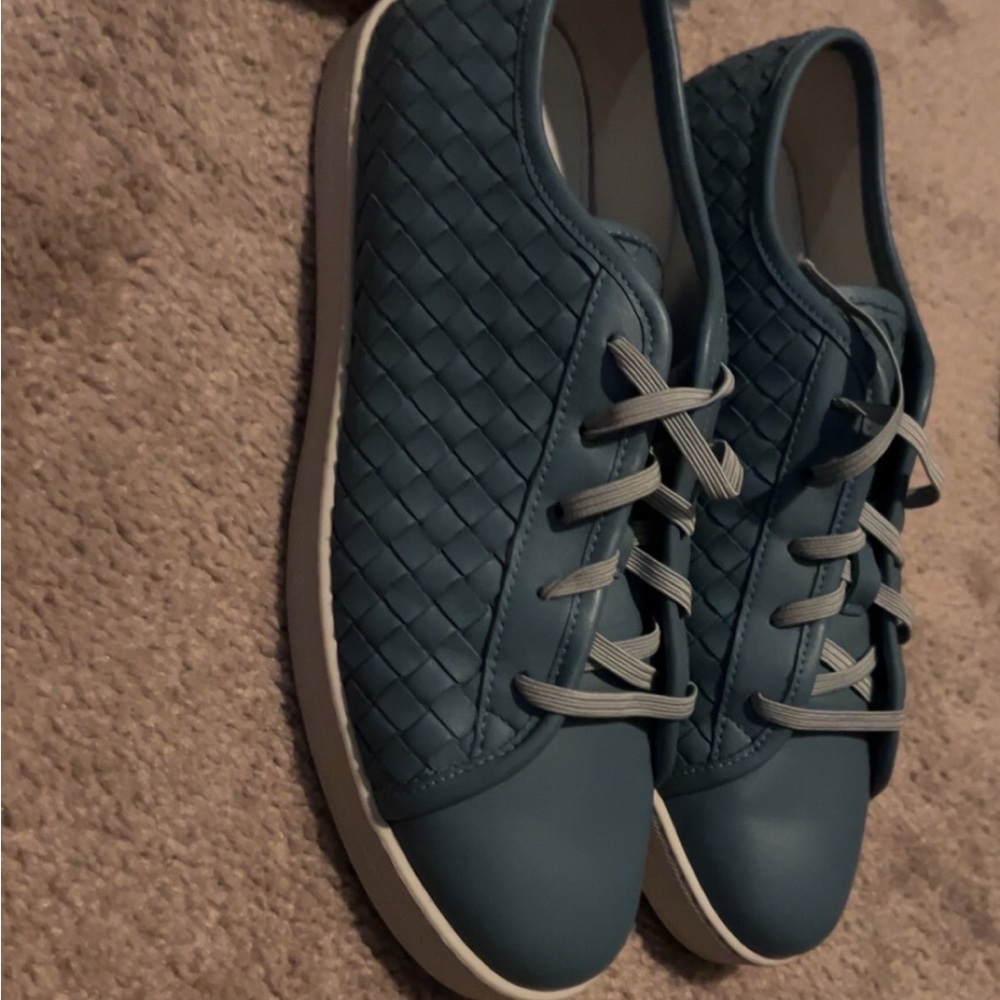 Bottega  Blue Quilted Sneakers